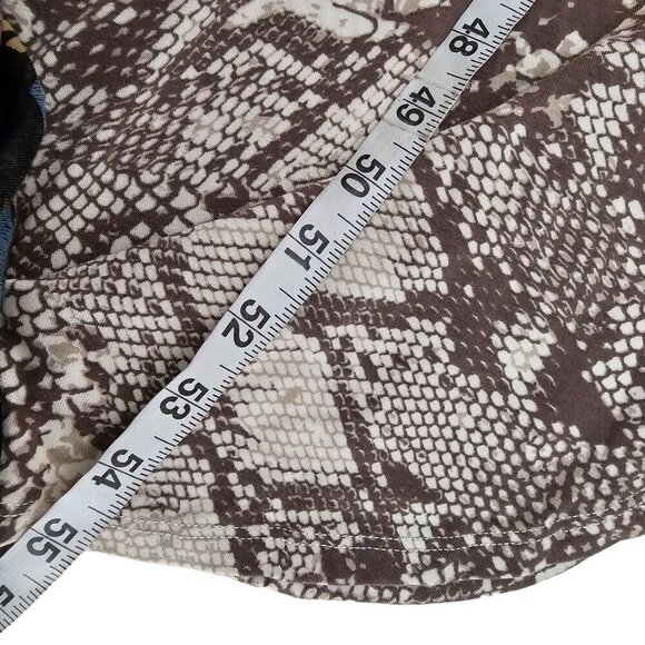 LulaRoe Macy Back V-Neck Maxi Dress Snake Animal Print Side Slit‎ Tan Womens 2XL - Picture 8 of 10